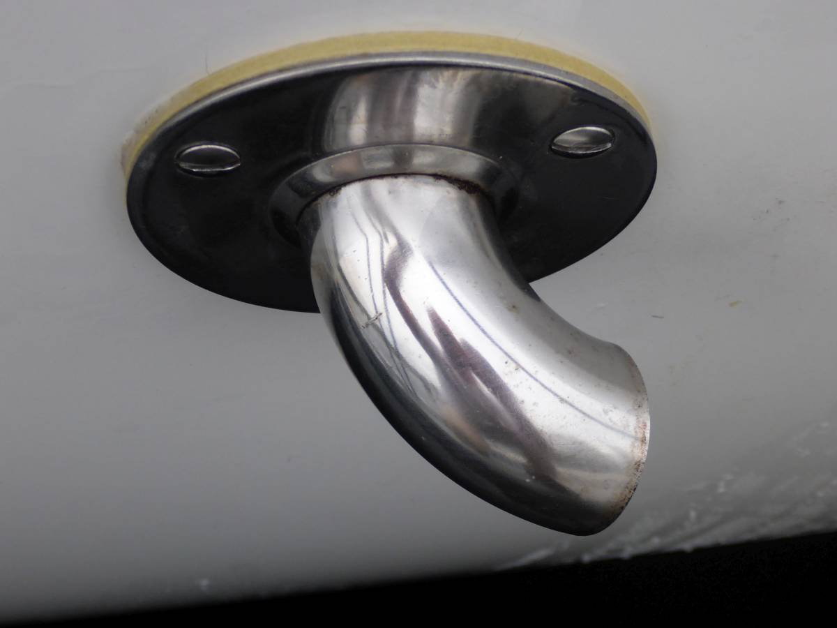 Exhaust restored to full shine after using super stainless - the best marine stainless steel cleaner for boats effortless and efficient leaving the stainless on board your boat spotless